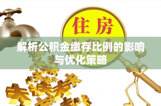 冷水江解析公积金缴存比例的影响与优化策略
