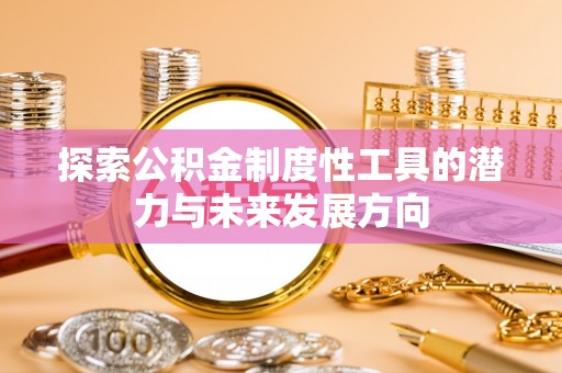 中坜探索公积金制度性工具的潜力与未来发展方向