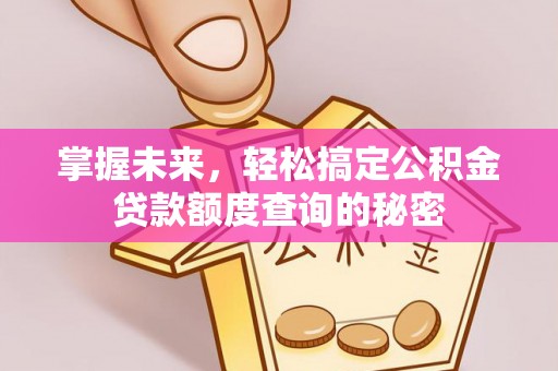 乐陵掌握未来，轻松搞定公积金贷款额度查询的秘密