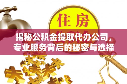 赣榆揭秘公积金提取代办公司，专业服务背后的秘密与选择指南