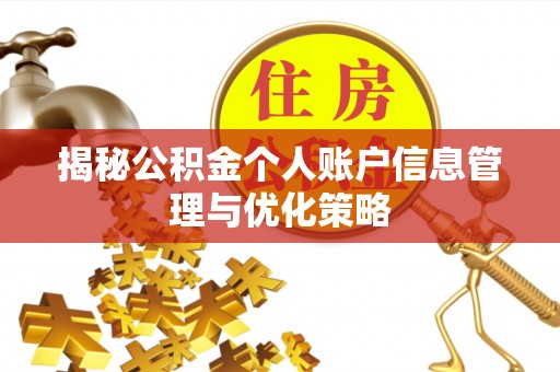 岱山揭秘公积金个人账户信息管理与优化策略