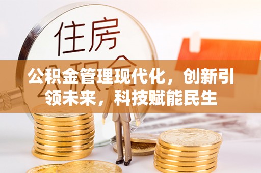 湖内公积金管理现代化，创新引领未来，科技赋能民生