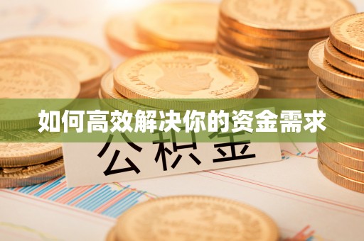 修文如何高效解决你的资金需求