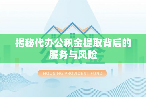 墨脱揭秘代办公积金提取背后的服务与风险
