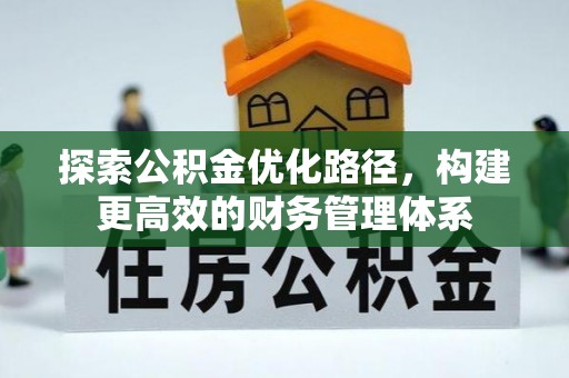 墨脱探索公积金优化路径，构建更高效的财务管理体系