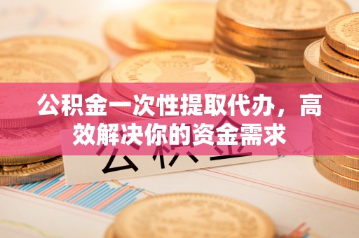 北安公积金一次性提取代办，高效解决你的资金需求
