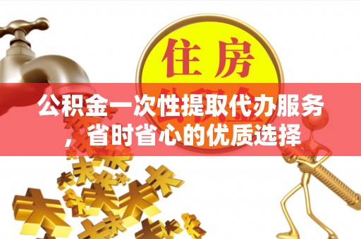 湖南公积金一次性提取代办服务，省时省心的优质选择